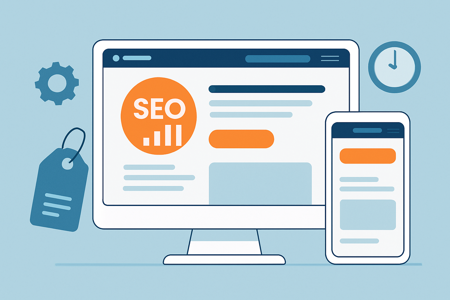 Diagram of an optimized SaaS landing page highlighting SEO elements and trial signup CTAs