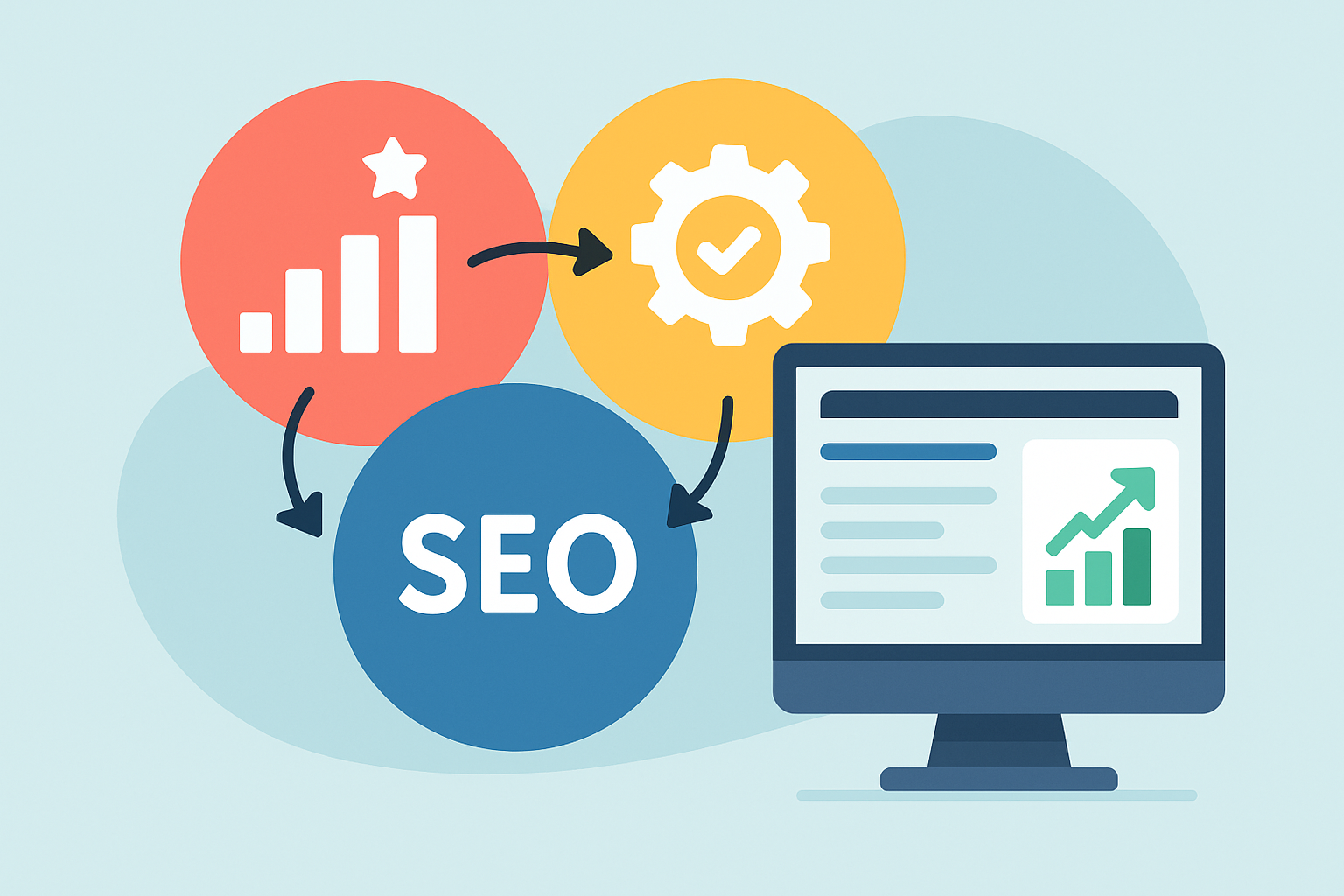 Visual illustration of how top domains influence SEO ranking and site authority