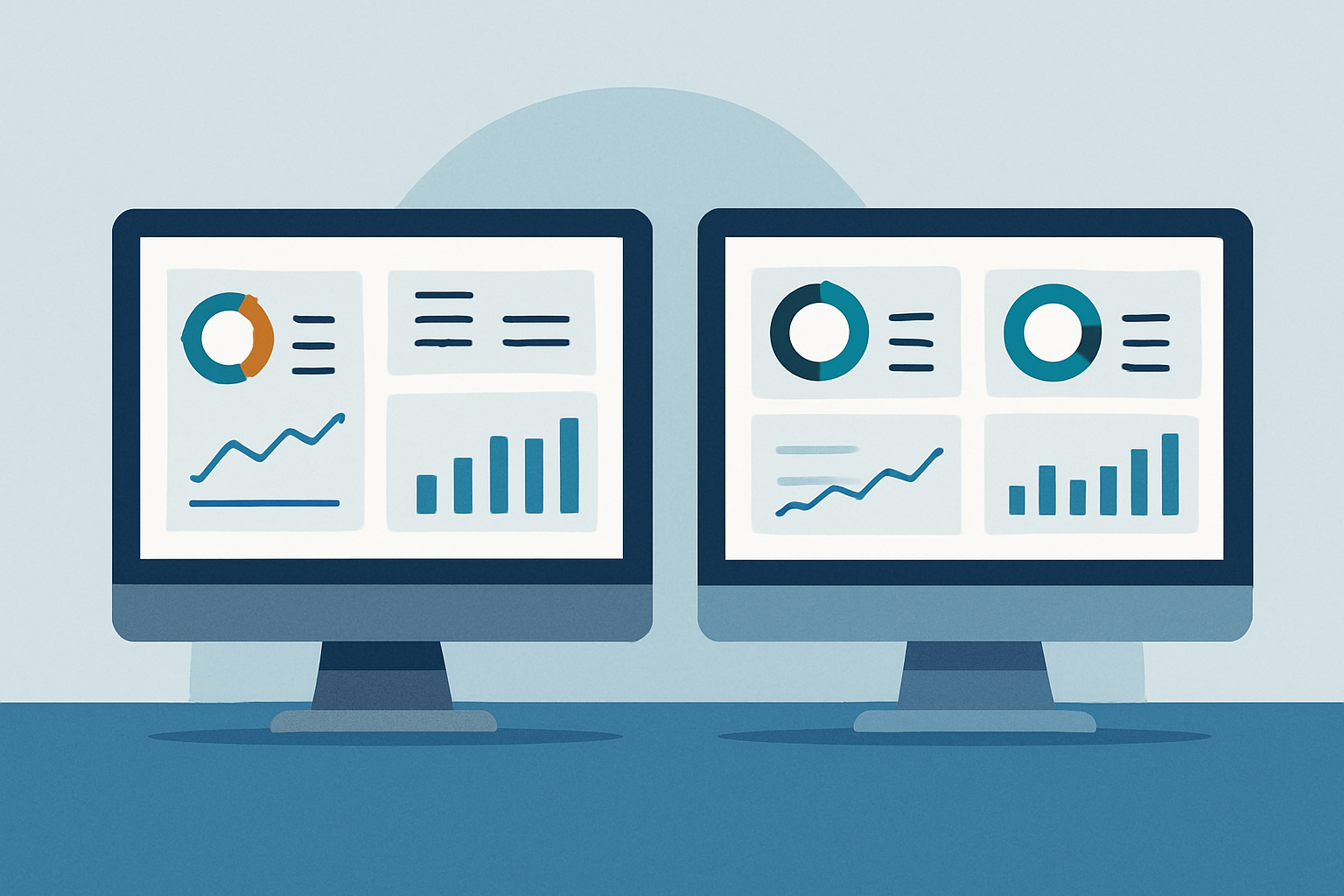 Side-by-side dashboard comparison displaying backlink metrics from Ahrefs Backlink Checker and Moz Link Explorer