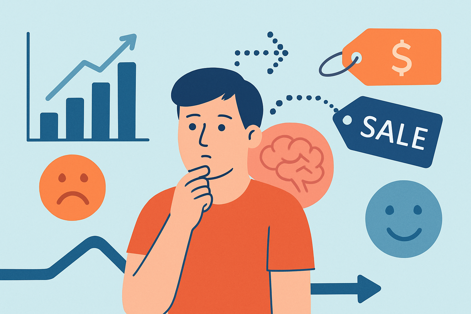 Visual depiction of how pricing psychology affects consumer choices and perceptions