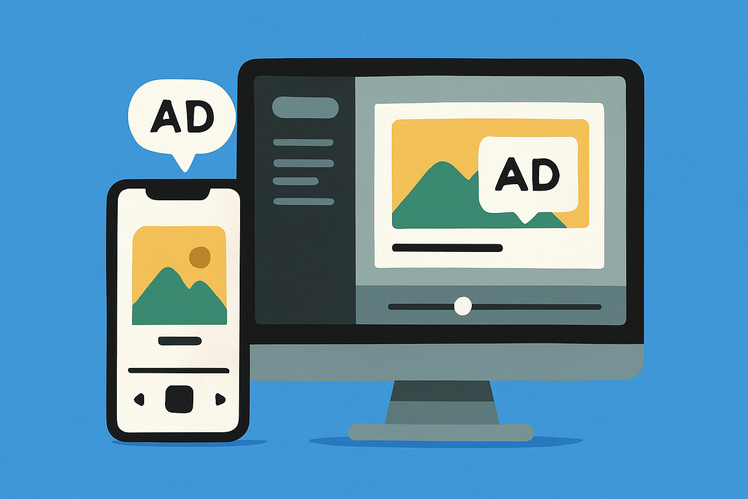 Visual overview of Spotify’s diverse ad formats including audio, video, and display ads across devices.