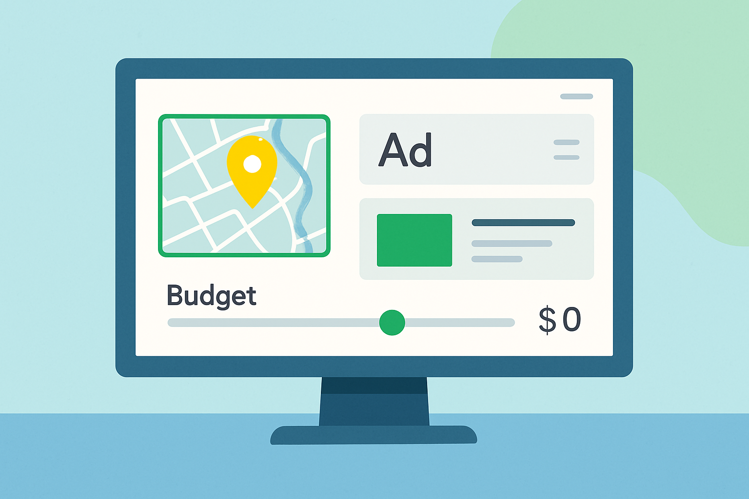 Screenshot of the Nextdoor advertising interface highlighting geographic targeting and budget controls