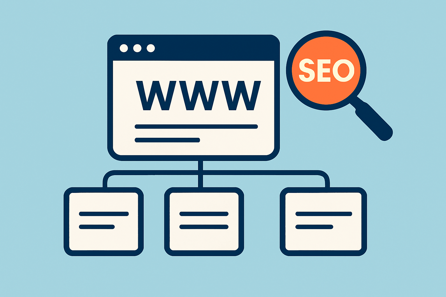 Visual diagram illustrating the relationship between main domain, subdomains, and subdirectories in website structure and their SEO implications