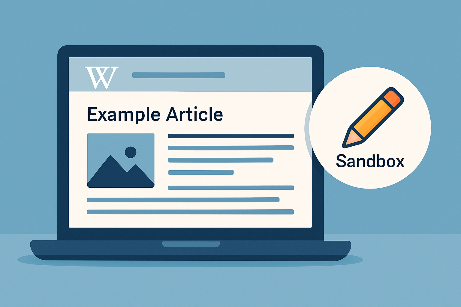 Editing a draft Wikipedia article in the sandbox environment to prepare for publication