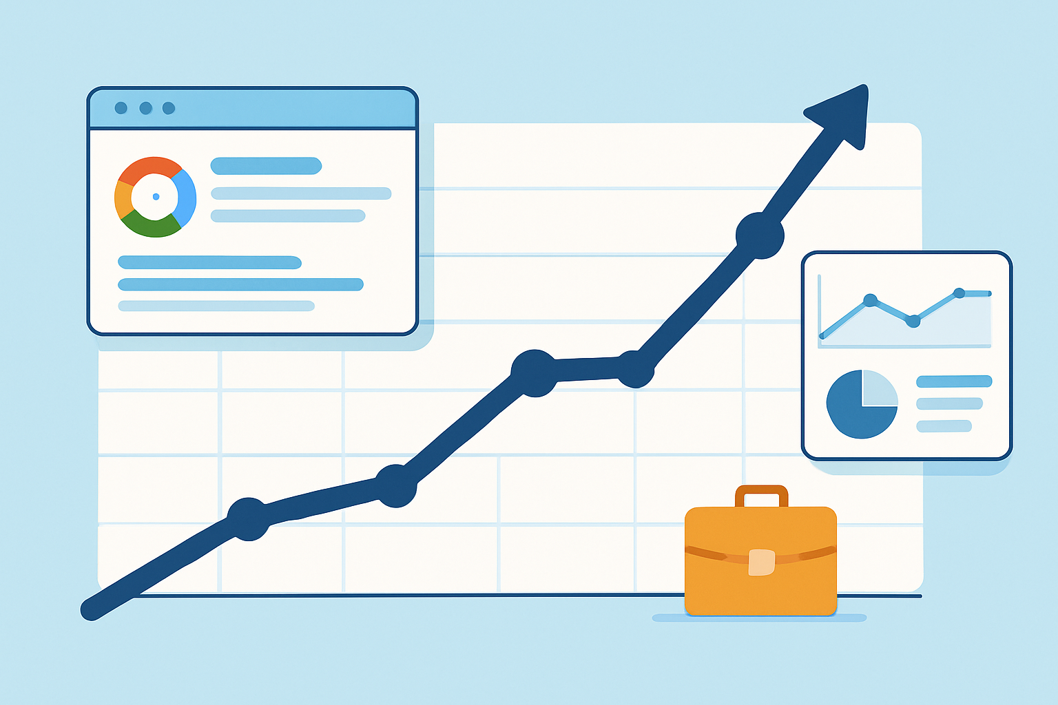 Visual data showing increased SEO-driven conversions from real-world examples using Google Analytics