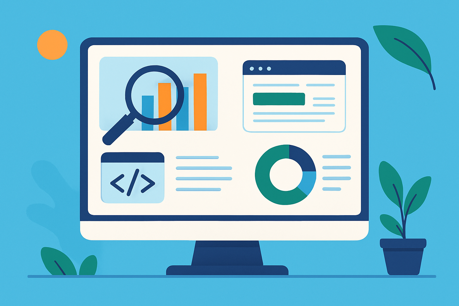 Visual dashboard example highlighting key SEO and content quality metrics during a website content audit